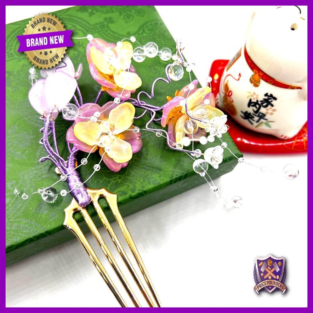Retro Flower Hair Clip Handmade Metal Elegant Cultural Accessory for Women